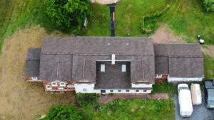 Major Roofing Upgrade: Aerial View of a Seamless Transformation